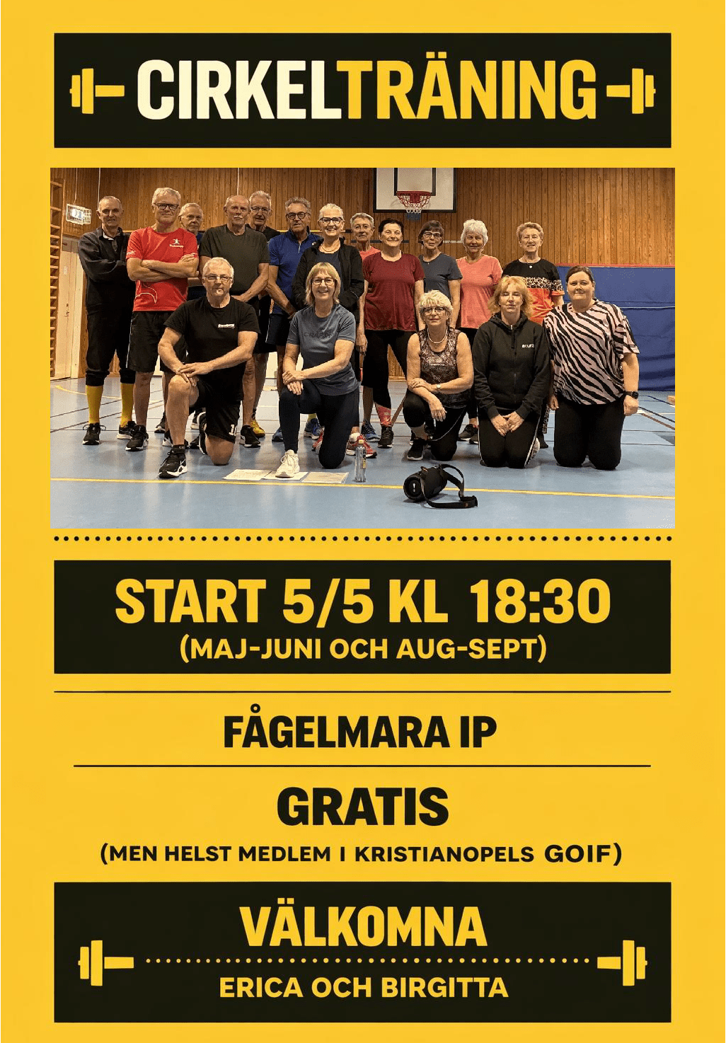 Cirkelträning med Erica och Birgitta